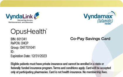 VyndaLink co-pay savings card