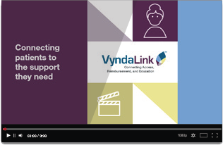 VyndaLink supporting patient access and reimbursement flyer